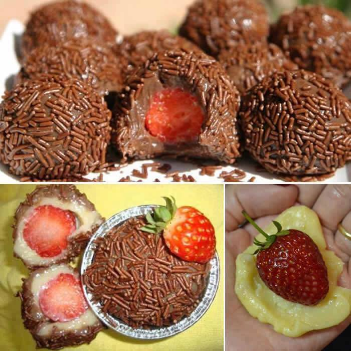 Brigadeiro Recheado com Morango: Uma Sobremesa Sofisticada e Irresistível