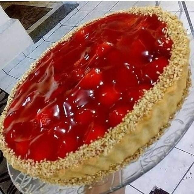 Receita de Torta Gigante de Morango