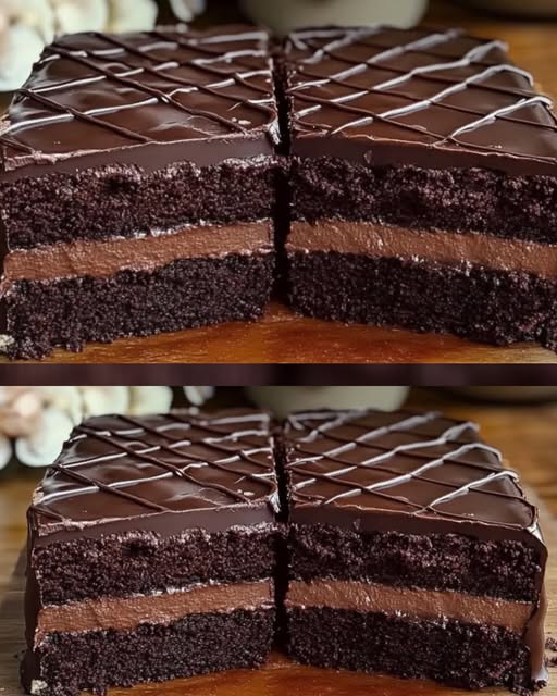 Bolo de Chocolate com Recheio e Cobertura de Ganache: Uma Explosão de Sabor! 🍫✨